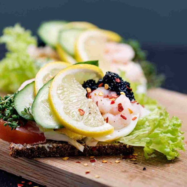 Lækker anrettet smørrebrød