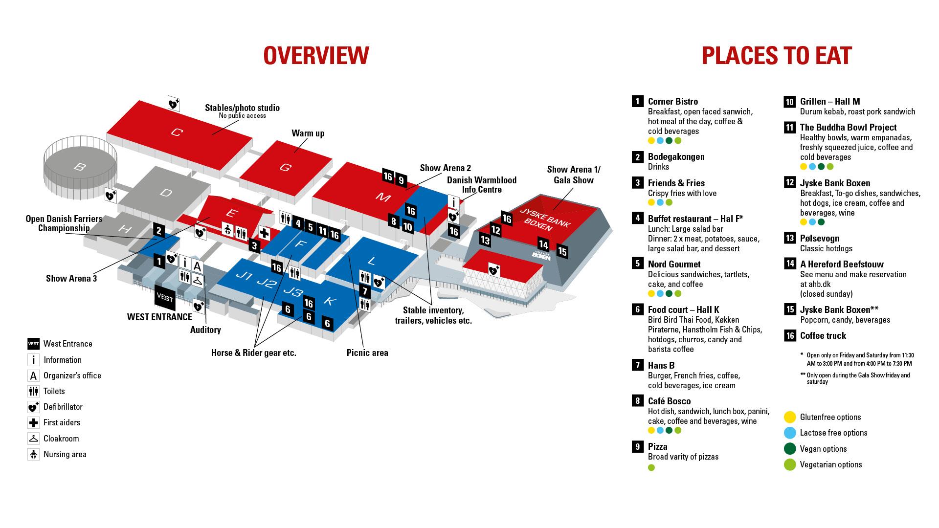 Dining options overview