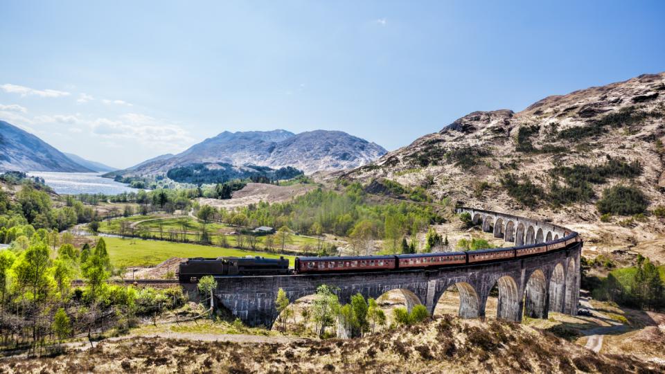 Train travels in Scotland and England